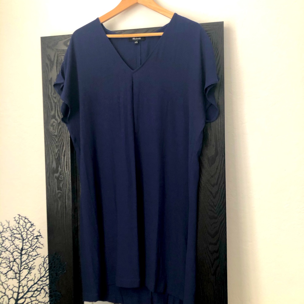 Made well navy blue dress. Large large
